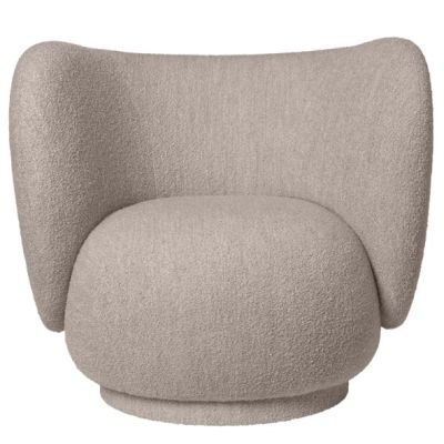 Fauteuil lounge enfant Rico - Bouclé doux - Naturel