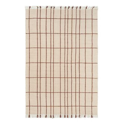 Teppich Sen - 170 x 240 cm - Pergament / Kastanie