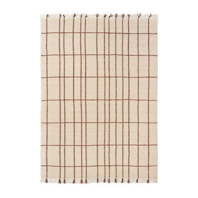 Teppich Sen - 140 x 200 cm - Pergament / Kastanie