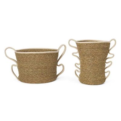 Lot de 2 paniers de rangement Verso - Crème