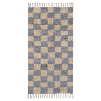 Tapis lavable Mara - 80 x 150 cm - Bleu Clair / Sable