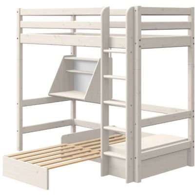 Classic Casa High Bed with Desk & Sofa 90 x 200 cm - Whitewash