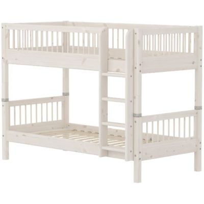 Classic Bunk Bed 90 x 200 cm - Slatted Sides - Whitewash