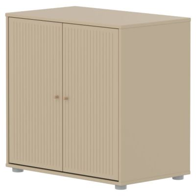 Saga 2 Doors Cupboard - Grooves Oat / Oak