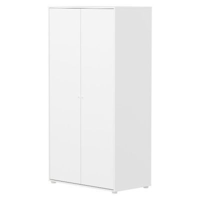Saga 2 Doors Wardrobe - White / White