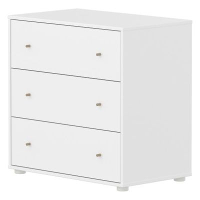 Saga Dresser - 3 Drawers - White / Oat
