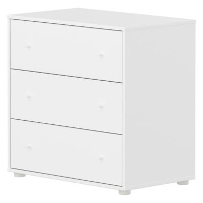 Saga Dresser - 3 Drawers - White / White