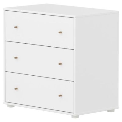 Saga Dresser - 3 Drawers - White / Oak