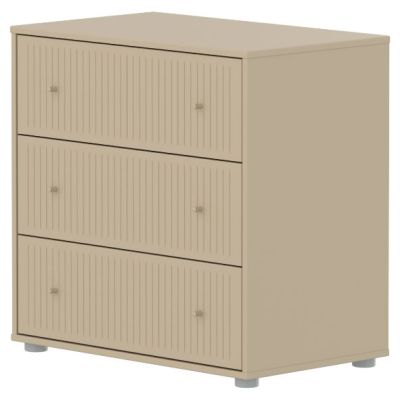 Saga Dresser - 3 Drawers - Grooves Oat / Oat