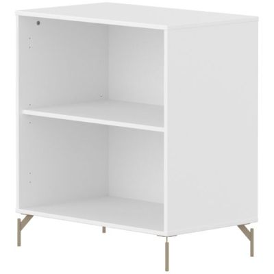 Saga Shelf Unit with 1 Shelf - Metal Feet - White / Oat
