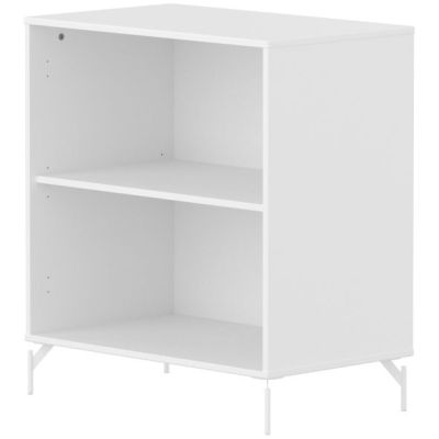 Saga Shelf Unit with 1 Shelf - Metal Feet - White