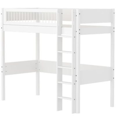 Lit mezzanine maxi White 90 x 200 cm - Barrière à barreaux - Blanc