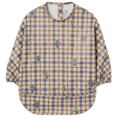 Long-Sleeved Bib - Mulberry Check