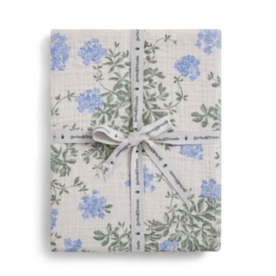Drap housse Gaze de Coton 60 x 120 - Plumbago