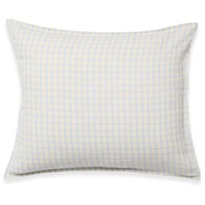 Taie d'oreiller Gaze de Coton 50 x 70 - Vichy Bleu Ciel