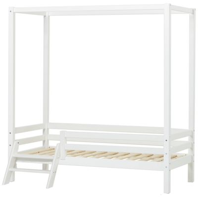 Lit à baldaquin avec échelle Eco Dream 70 x 160 cm - Blanc
