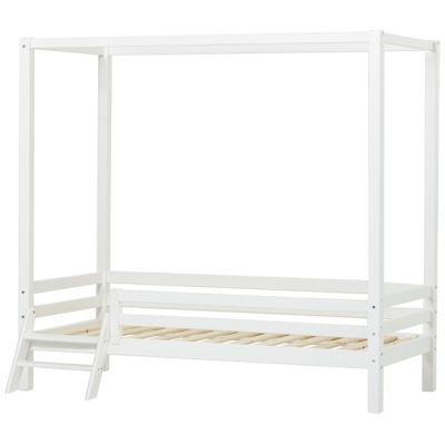 Lit à baldaquin évolutif avec échelle Eco Dream 90 x 200 cm - Blanc