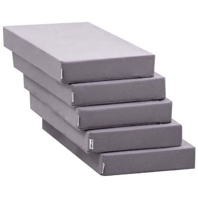 Matelas en 5 parties pour lit mezzanine évolutif avec bureau & canapé Eco Dream Mega 90 x 200 cm - Gris