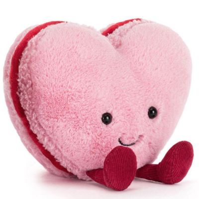 Plüschtier Makronen in Herzform Rosa Colette (13 cm)