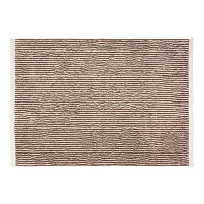 Washable Brown Stripes Rug - 120 x 160 cm