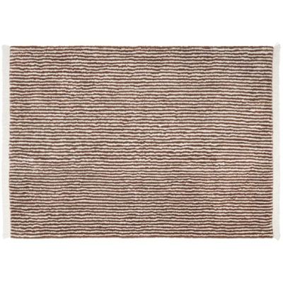 Washable Brown Stripes Rug - 160 x 200 cm