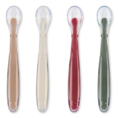 Set of 4 Silicone Feeding Spoon - Forest Mix