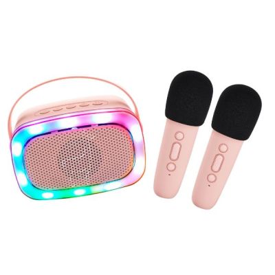 Karaoké sans fil rechargeable Duo - Rose