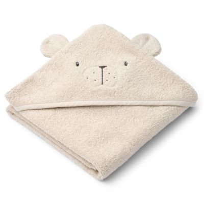 Serviette de bain enfant Albert - Ours Polaire Sable