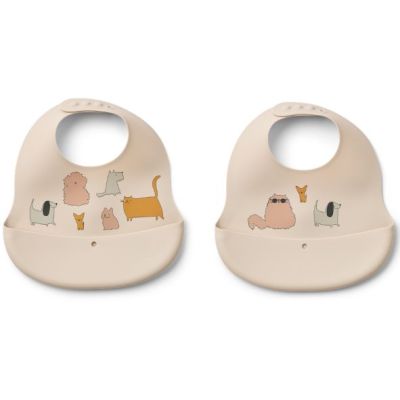 Set de 2 bavoirs en silicone Ember - Chats & Chiens