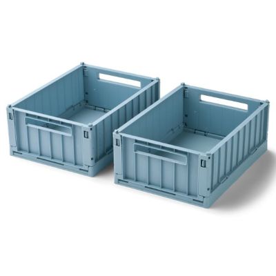 2-Pack Weston Storage Box - Beach Blue - S