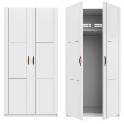 Armoire 100 cm - 2 portes - 1 tringle & 1 étagère