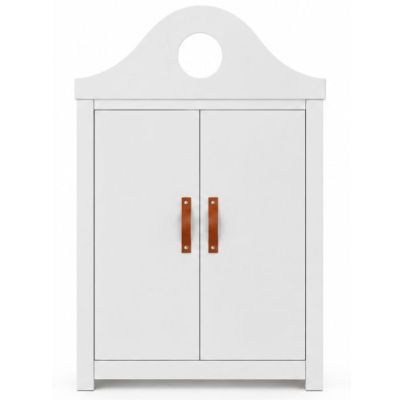 Bibliothèque Horloge - 2 portes - Blanc