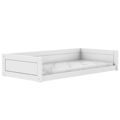 Mitwachsendes Bodenbett Montessori 90 x 200 cm - Weiss