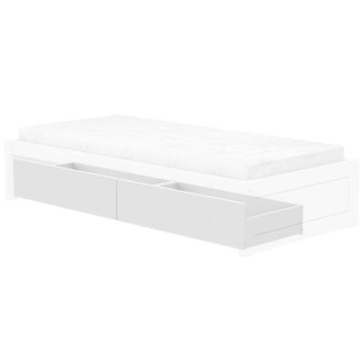 Set aus 2 Aufbewahrungsschubladen für Montessori-Bett - Weiss
