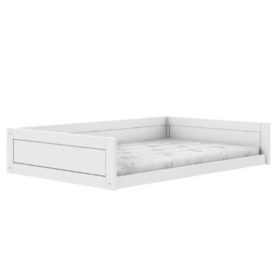 Mitwachsendes Bodenbett Montessori 120 x 200 cm - Weiss