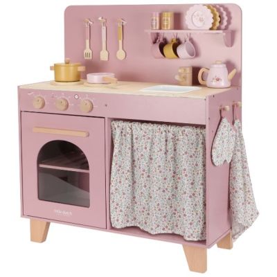 Wooden Play Kitchen with Accessories & Sound - Rose