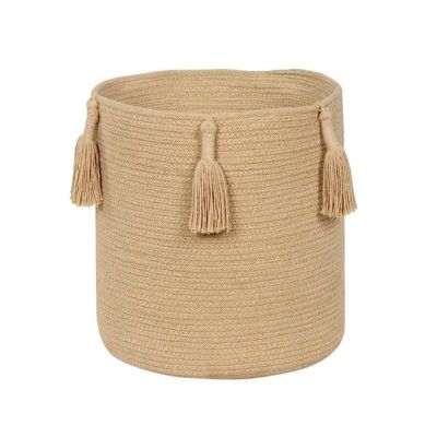 Panier à pompons Woody 30 x 30 cm - Miel