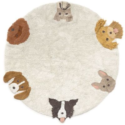 Tapis rond Lavable Chiens - 140 cm