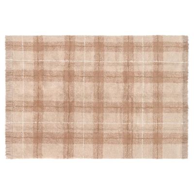 Tapis Lavable Tartan - Rose - 90 x 120 cm