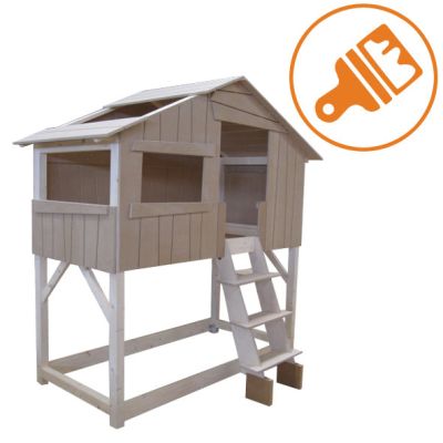 Lit Cabane Superposé - MDF à peindre