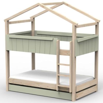 Star Light Convertible Bunk House Bed with Trundle Bed 120 x 200 cm