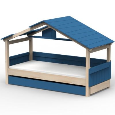 Star Light Convertible House Bed with Roof and Trundle Drawer 90 x 190 cm