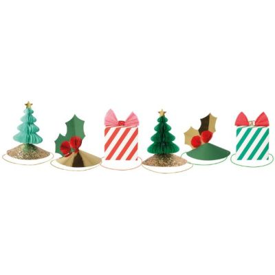 Set de 6 chapeaux de fête - Noël