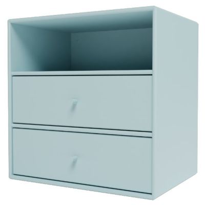 Mini 1006 Square Shelf - 1 Compartment / 2 Drawers - To Hang