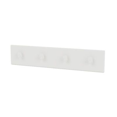 Porte-manteau mural avec 4 patères - Blanc