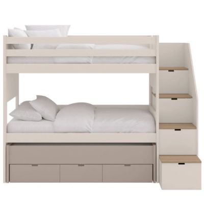 XL Bunk bed Movil w/ trundle bed and drawers - Staircase Right - 90x200cm