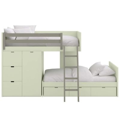 Train Bunk Bed with Storage - Ladder - 90x200cm