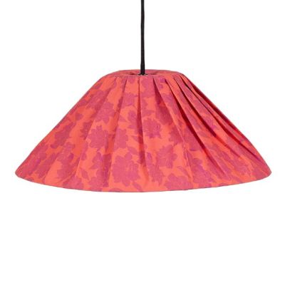 Ava Pleated Lampshade - 50 cm - Peonies Red