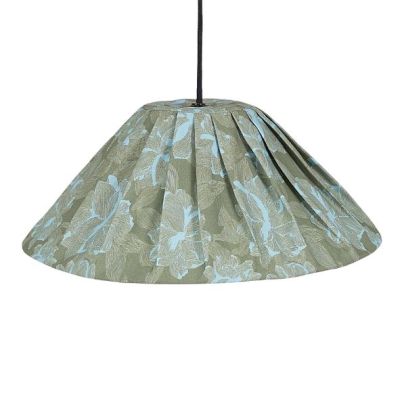 Ava Pleated Lampshade - 50 cm - Peonies Green