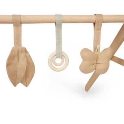Set of 3 linen hanging Toys - Butterfly